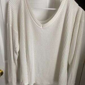 Hollister White Waffle Super Soft Longsleeve